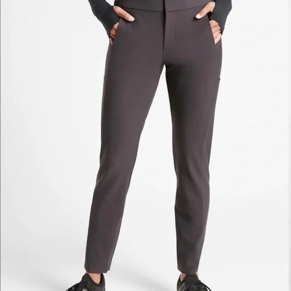 NWT Athlete Stellar Trouser in Shale - Dark Chocolate Brown, size 4 - Picture 9 of 13